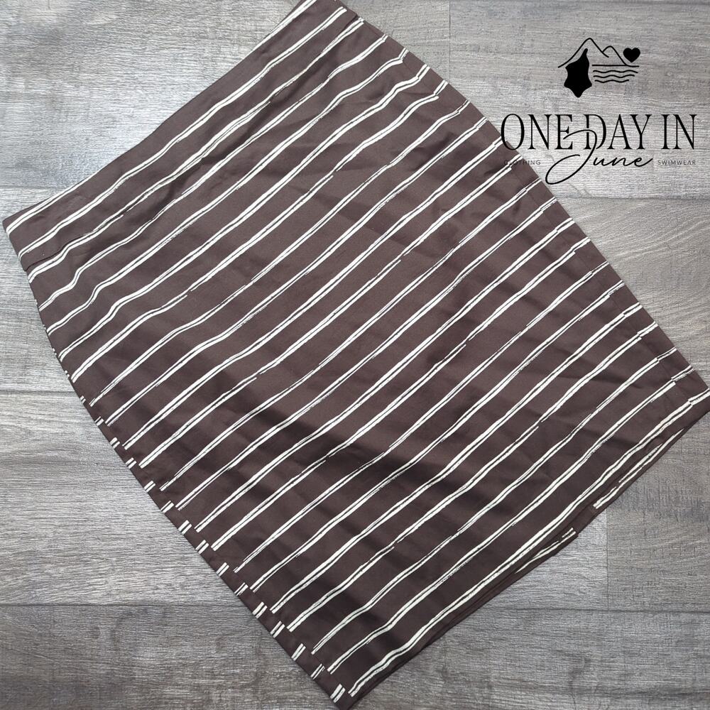 Ann Taylor Striped Lined Pencil Skirt Size 8